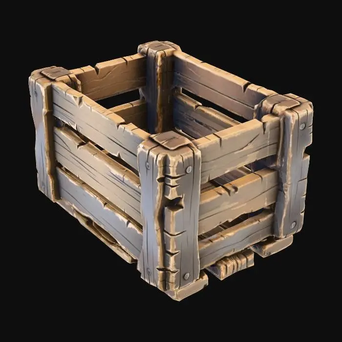 3D model for Wooden Crate Design