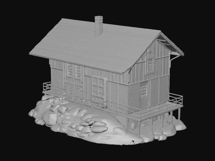 3D model for Cliffside Cabin