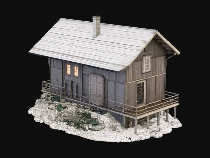 3D model for Cliffside Cabin