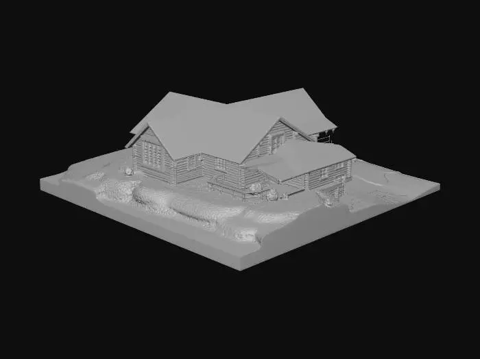 3D model for Hillside Cabin in the Valley