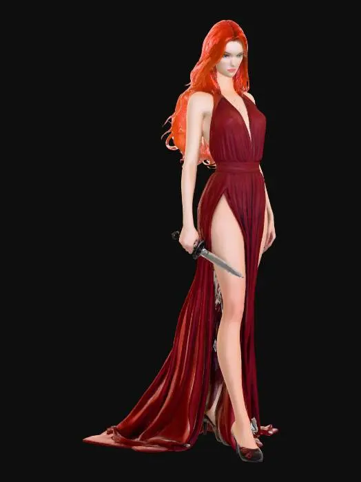 3D model for Crimson Assassin