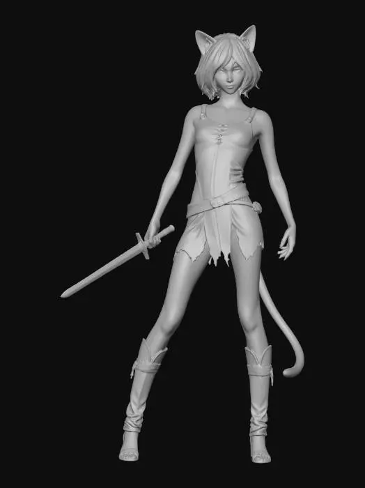 3D model for Cat-Eared Huntress