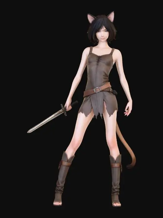 3D model for Cat-Eared Huntress