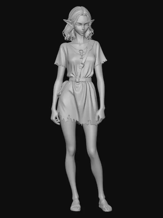 3D model for Elven Wanderer in the Stone Courtyard