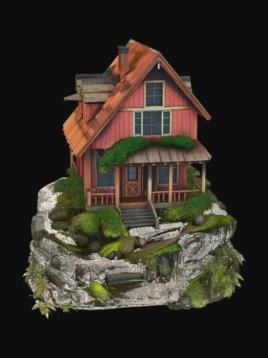 3D model for Whispering Pines Cabin