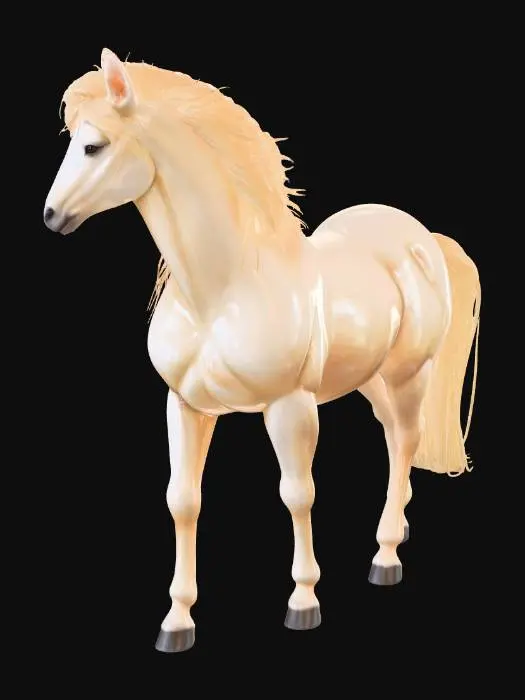 3D model for White Stallion on the Autumn Path