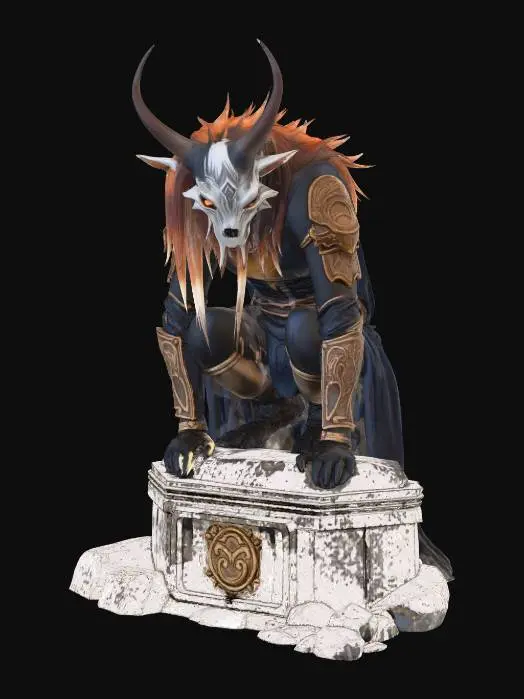 3D model for Horned Warden of the Forest