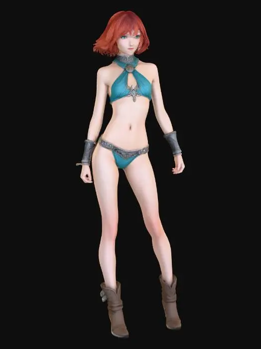 3D model for Red-haired Wanderer in the Ruins