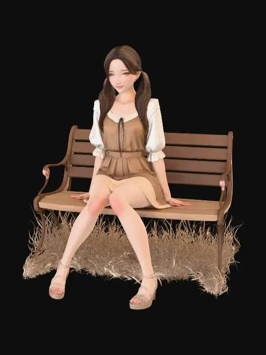 3D model for Sunlit Garden Portrait
