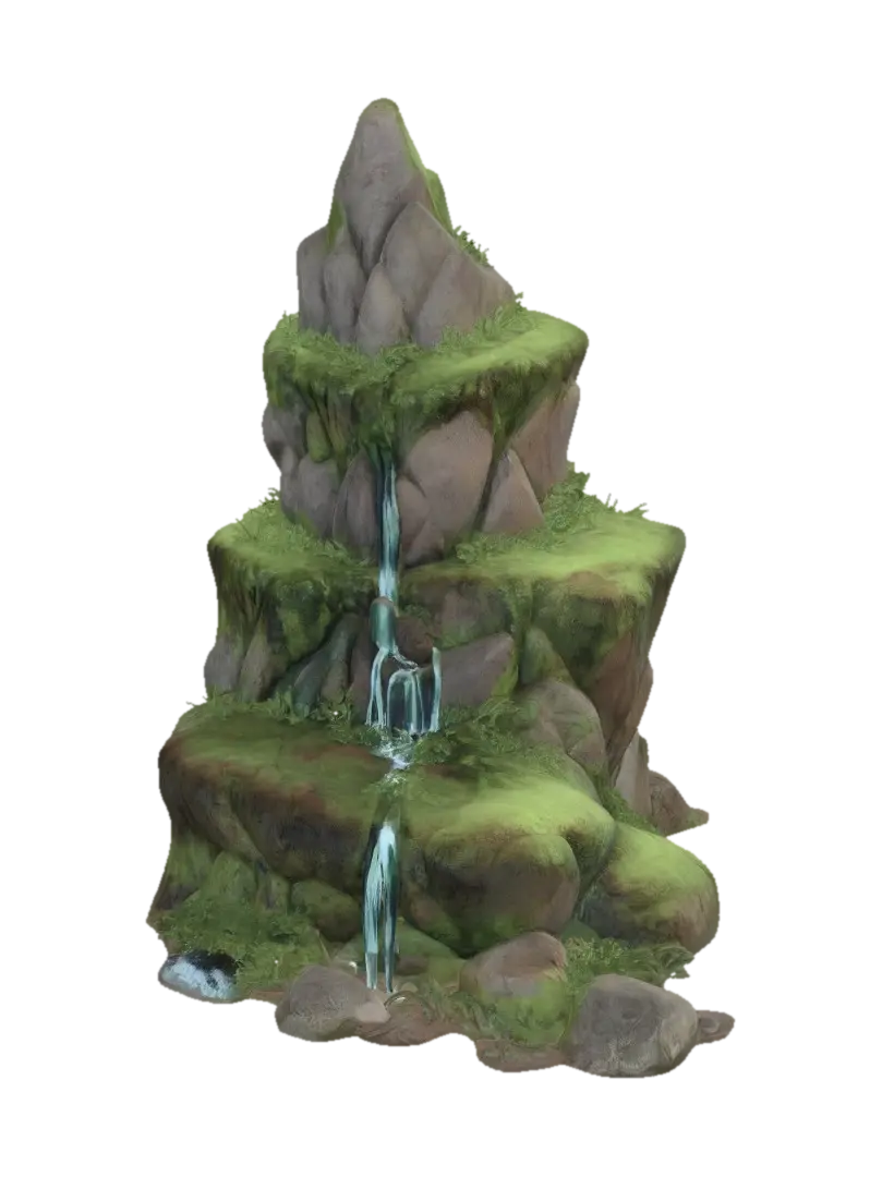 Verdant Spire of the Mist - Fungal 3D model, vytvořený pomocí AI