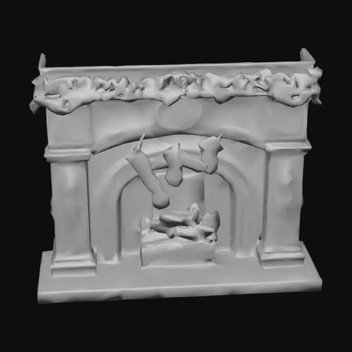 3D model for christmas fireplace