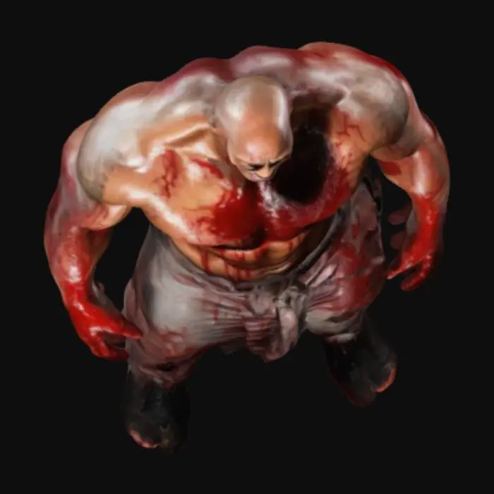 3D model for dwane the rock jonson coverd in blood is evel