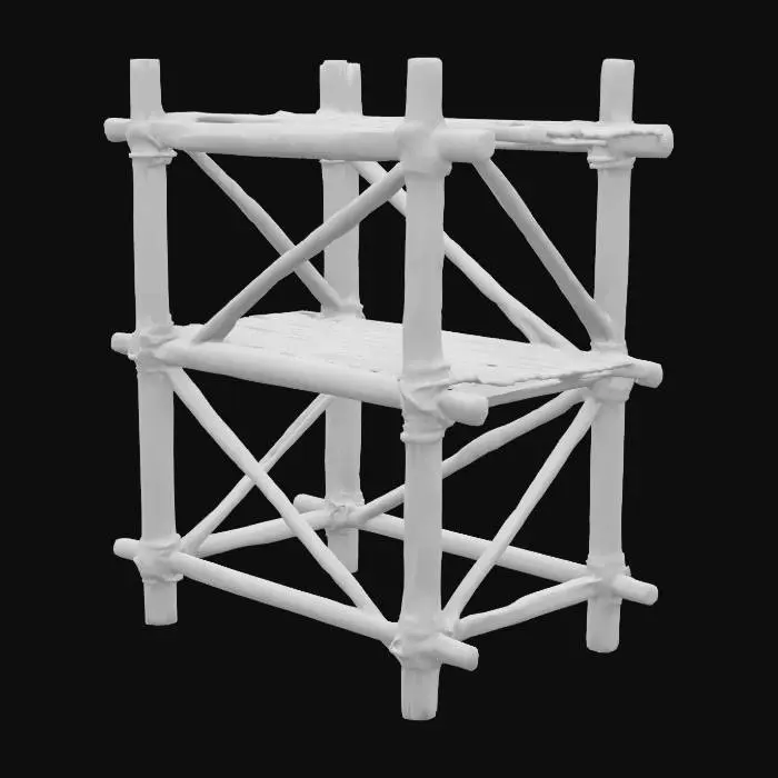 3D model for Wooden scaffolding Structure