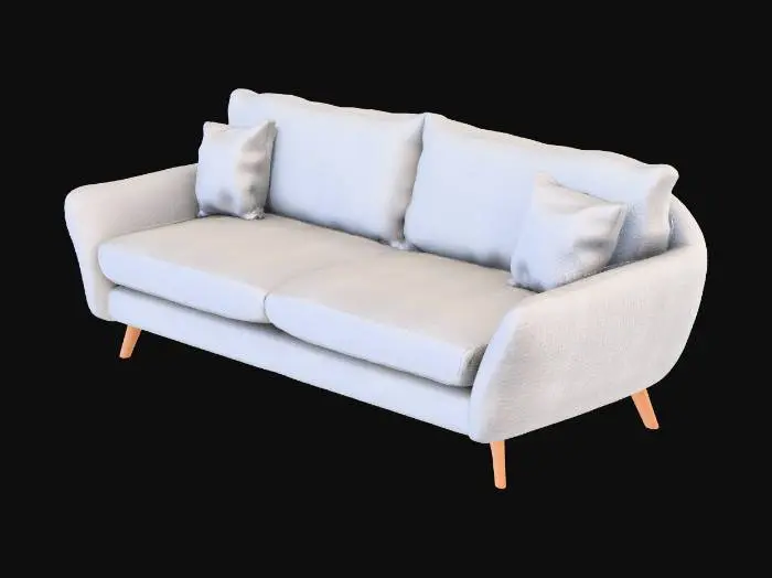 3D model for Gray Serenity Sofa