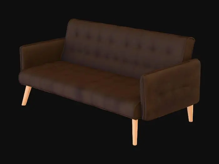 3D model for Chocolate Mid-Century Sofa