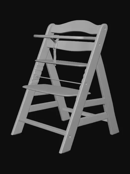 3D model for Wooden High Chair