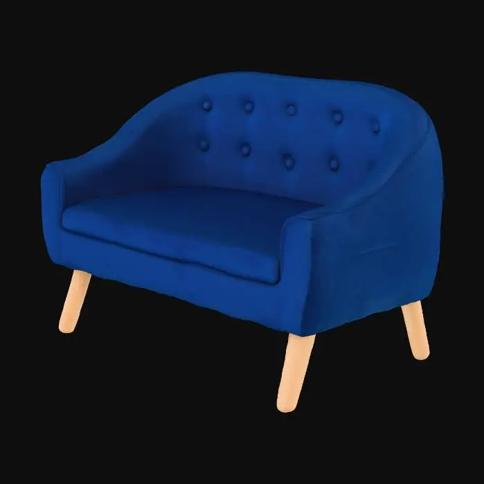 3D model for Blue Button Sofa