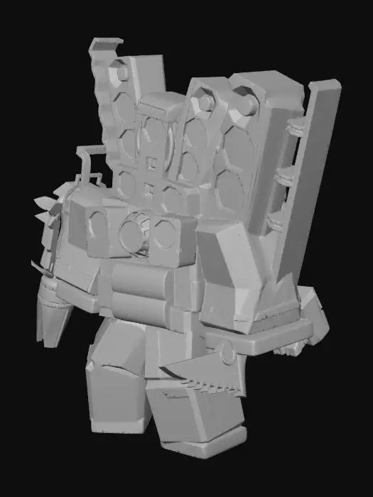 3D model for Crimson Hex Blaster Mech
