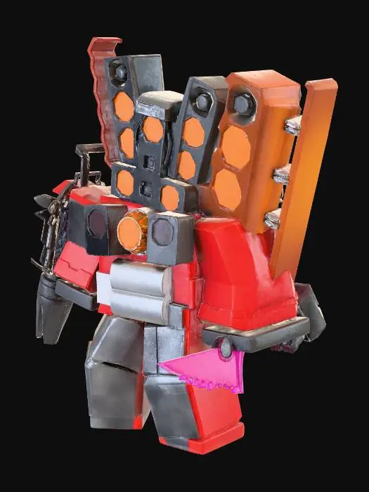3D model for Crimson Hex Blaster Mech