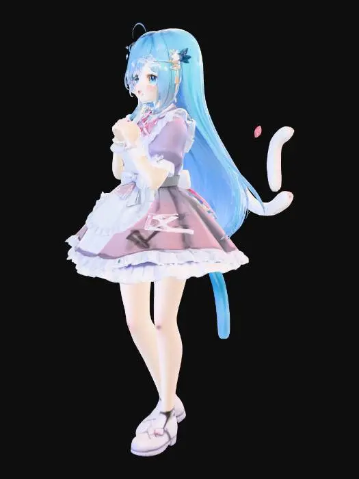 3D model for Celestial Maid Catgirl