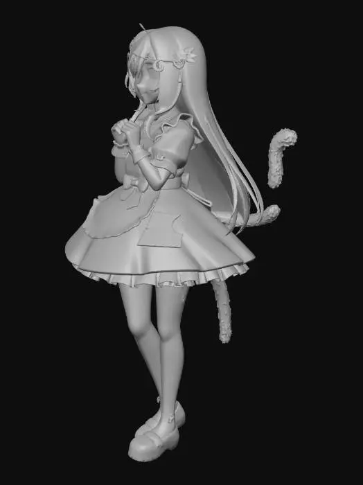 3D model for Celestial Maid Catgirl