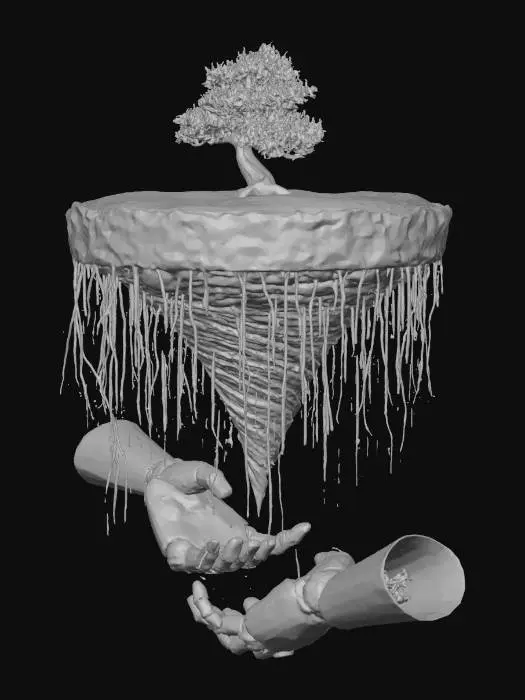 3D model for Harmony of Nature and Machine