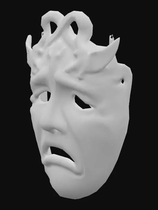 3D model for Creami una maschera  antica di teatro da poter appendere  che raffiguti qualcosa delle mashere greche - atlantidee