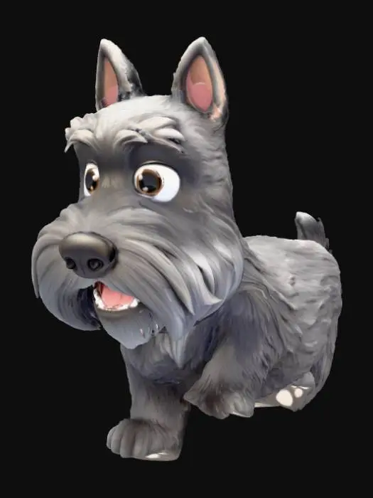 3D model for Crea uno scottish terrier nero in versione Disney