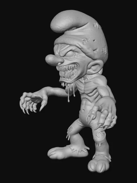 3D model for crea un puffo versione horror
