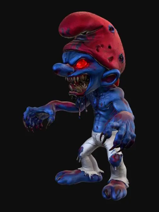 3D model for crea un puffo versione horror
