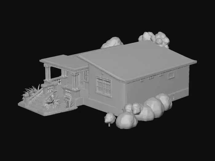 3D model for Sunlit Tropical Cottage