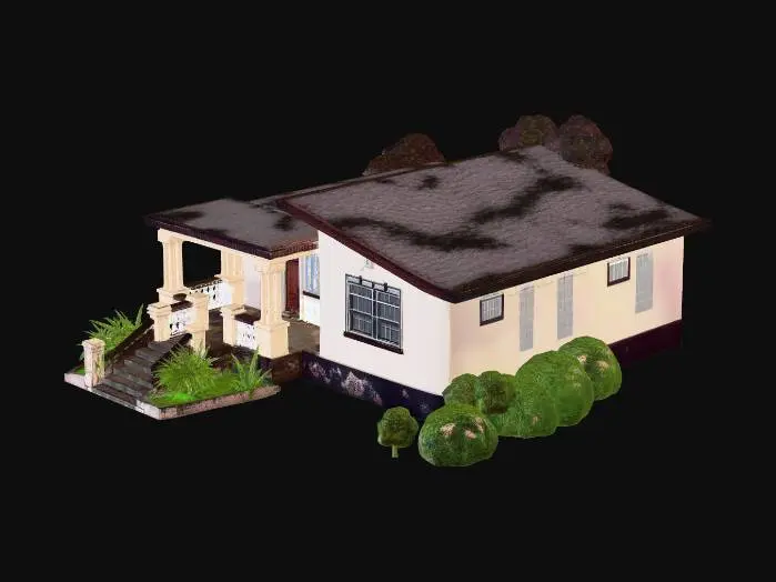 3D model for Sunlit Tropical Cottage