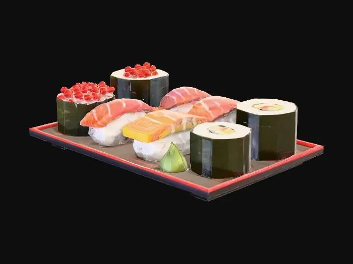 3D model for Sushi Bento Display