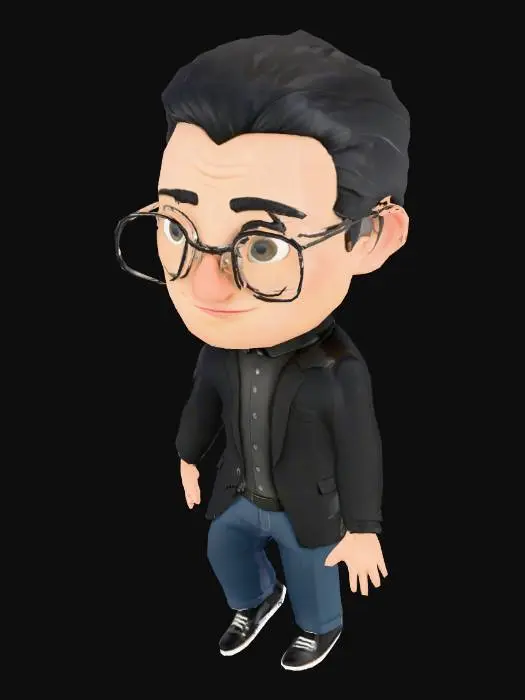 3D model for Character in Glasses