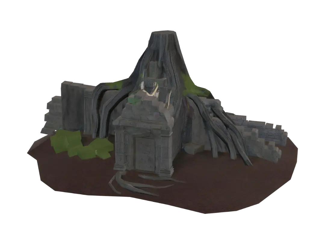 secret_tree_Bunker_Game_Ready_Handmade_in_maya 3D model, vytvořený pomocí AI