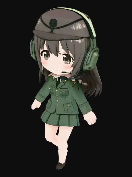 3D model for Tank Operator Chibi
