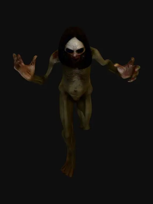 3D model for creepy grudge like creature just scary creature