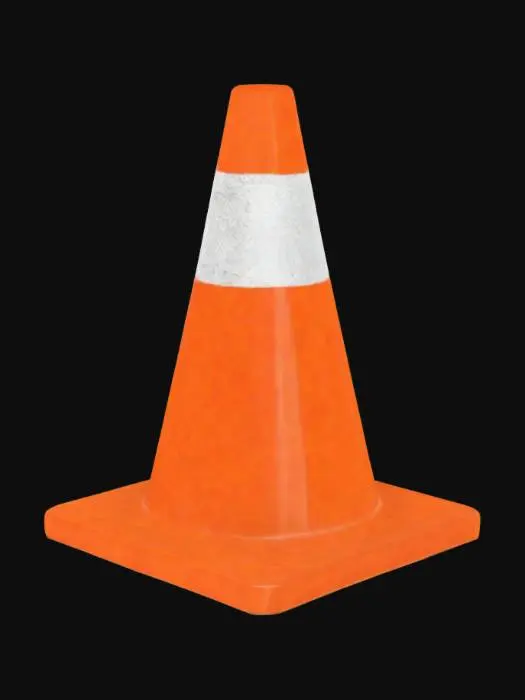 3D model for Traffic Cone on Pavement