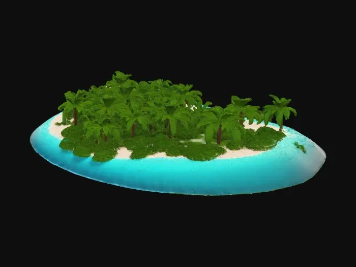 3D model for Make a mesh of Sanibel Island, with even lighting.