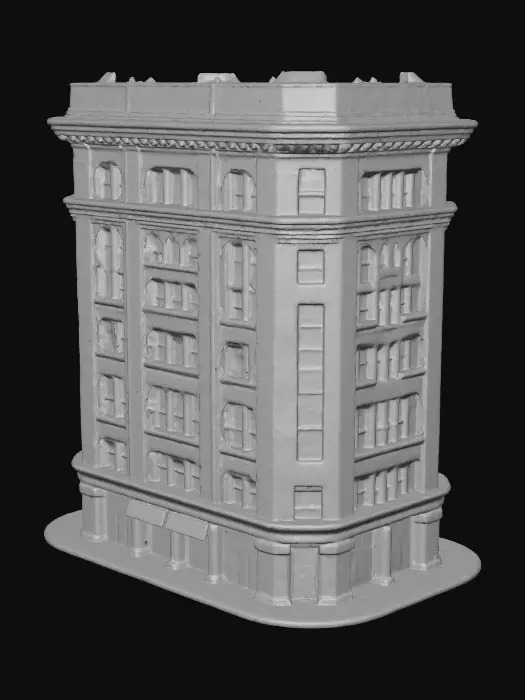 3D model for Make a high detailed mesh of a Manhattan block