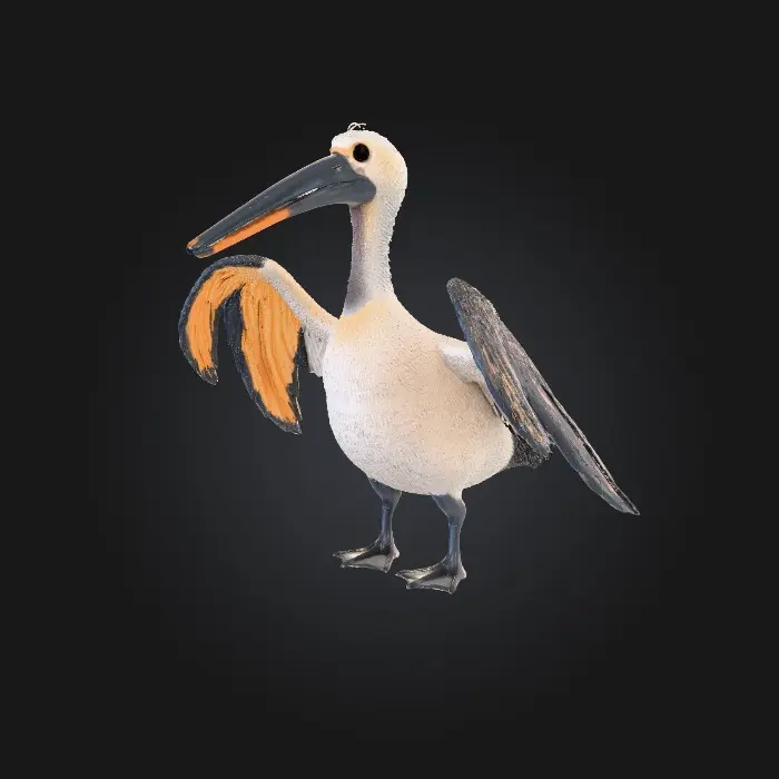3D model for Make a mesh of a pelican with even lighting.