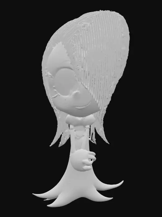 3D model for Gothic Girl Cartoon Character