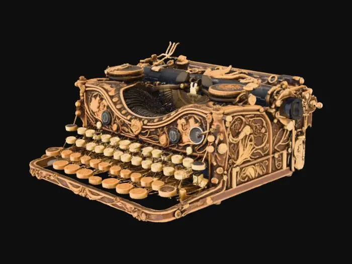 3D model for Steampunk Octopus Typewriter