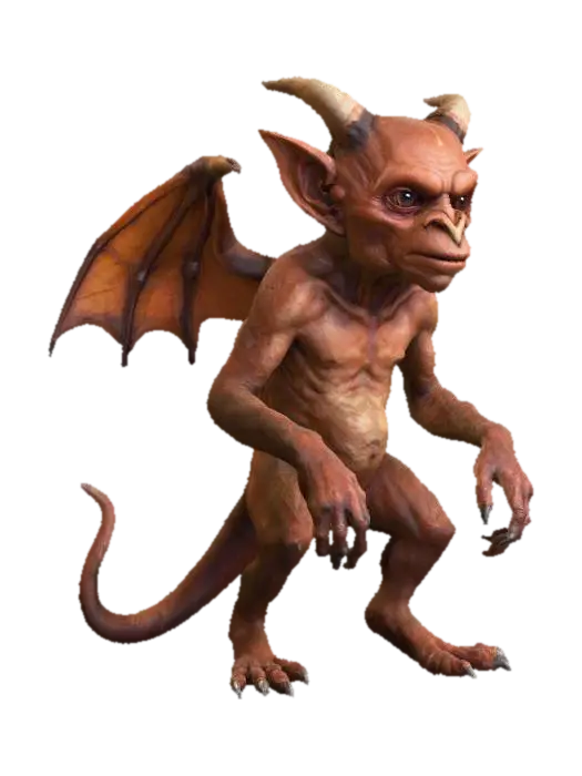 Infernal Imp - Devil 3D model, vytvořený pomocí AI