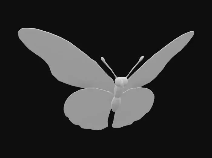 3D model for Create a 3D model of a butterfly in mid-flight, with its wings spread wide and delicate veins etched into the surface. The head of the butterfly subtly symbolizes a clitoral form, blending seamlessly with the organic curves of the body. Use soft pastel colors for the wings and a gentle pearlescent glow for the head, evoking a sense of elegance, intimacy, and natural beauty.
#valentine