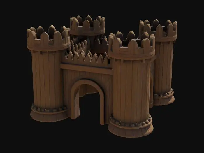 3D model for słowiański drewniany gród , #game figure#