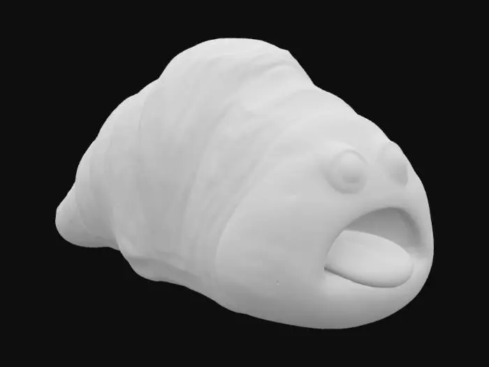 3D model for [France] A giant golden croissant with eyes and mouth clings mysteriously to a tall tree, mistaken for an unknown creature. Light glints off its flaky surface as birds cautiously circle it, unsure if it’s food or a forest spirit. #AroundTheWorld#
