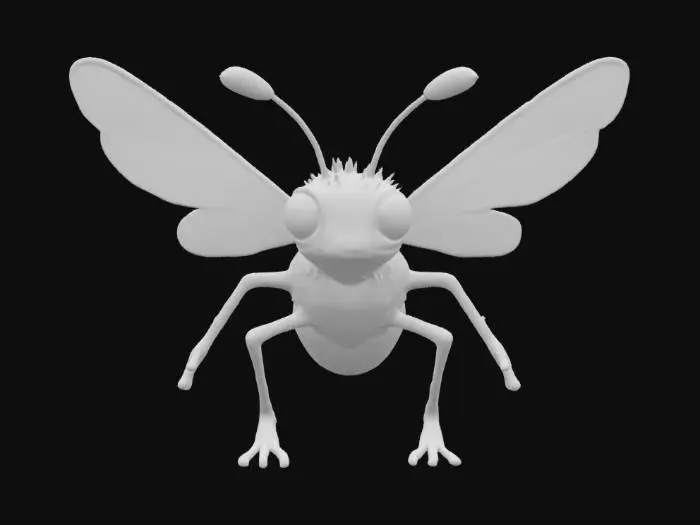 3D model for muchozmorek - fantastyczna postać. zmorka z cechami muchy. do gry. w stylu kreskówkowym