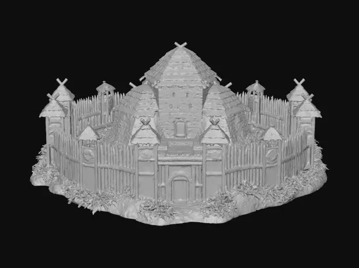 3D model for hyperrealistic game slavic stronghold