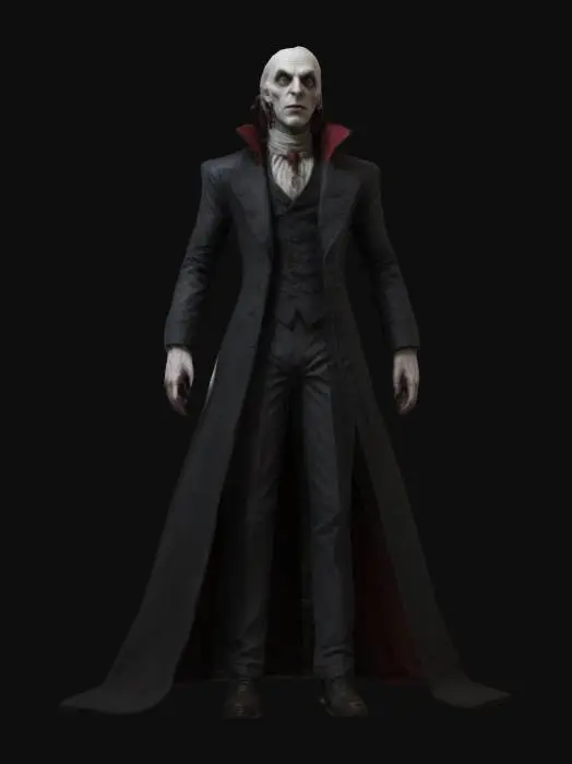 3D model for Nosferatu Alucard, Full Body, Ultra Realistic, Highly Detailed